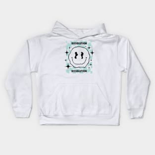 Dissolving Bliss: A Fragmented Smile (Psychedelic Art) Kids Hoodie